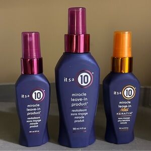 Lot of 3 NEW Its A 10 Miracle Leave In Conditioner Plus Keratin